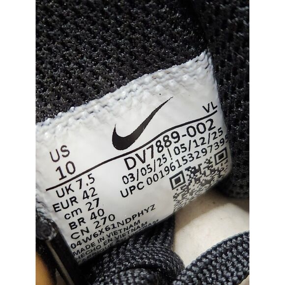 Nike Run Swift 3 (W) men's size 8.5 women's 10 Wide 2E black/white dk smoke grey - Picture 7 of 11